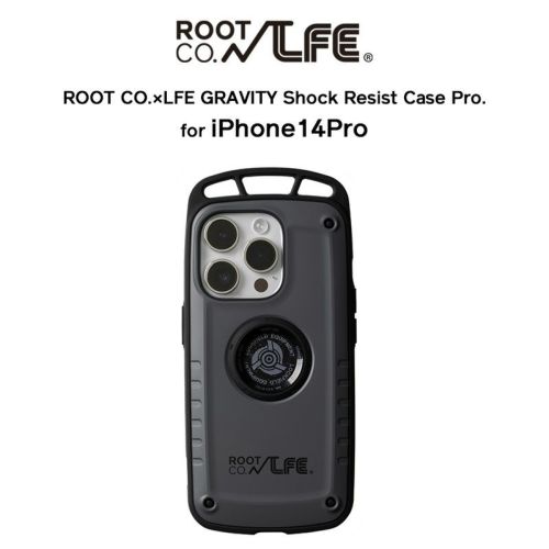 ROOT CO.×LFE GRAVITY Shock Resist Case Pro. iPhone 14Pro(LFE GRY 