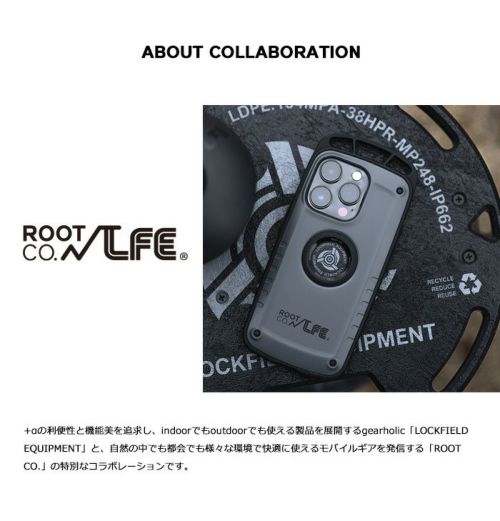 ROOT CO.×LFE GRAVITY Shock Resist Case Pro. iPhone 14Pro(LFE GRY)