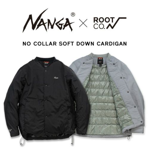 NANGA×ROOT CO. NO COLLAR SOFT DOWN CARDIGAN | ROOT CO. ONLINE SHOP