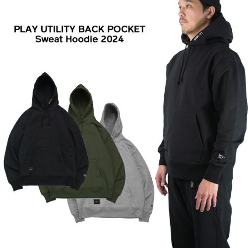 PLAY UTILITY BACK POCKET Sweat Hoodie 2024 | ROOT CO. ONLINE SHOP